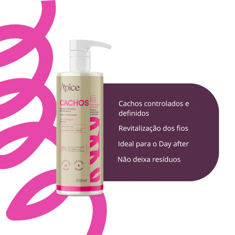 Kitão Cachos Essence - Shampoo, Condicionador, Ativador, Gelatina e Mascara (5 itens) - Image 3
