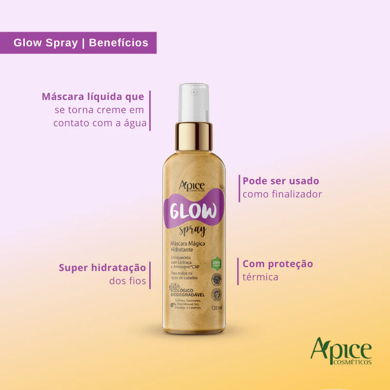 Glow Spray - Máscara Mágica Hidratante 120ml - Tratamento Condicionante - Image 2