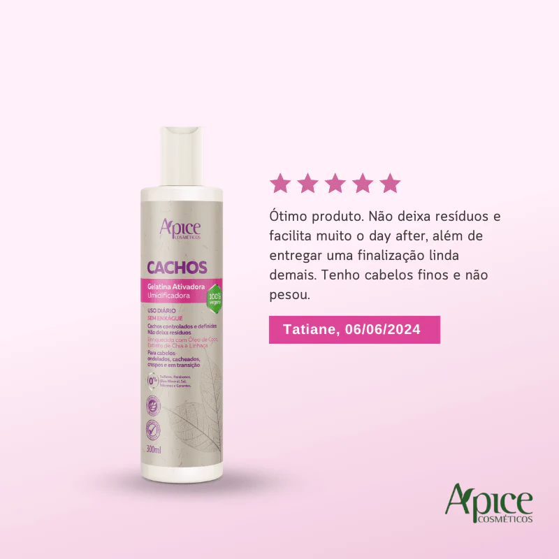 Kit Ativador e Modelador Cachos, Gelatina Ativadora Cachos e Acqua Cream (3 itens) - Image 7