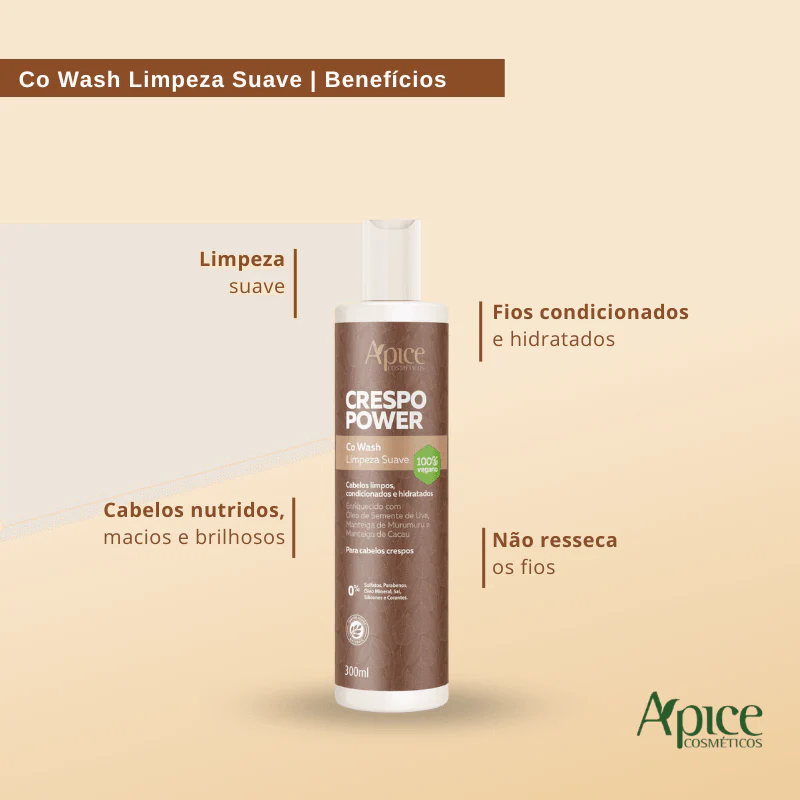 Co Wash Limpeza Suave Crespo Power 300ml - Image 3
