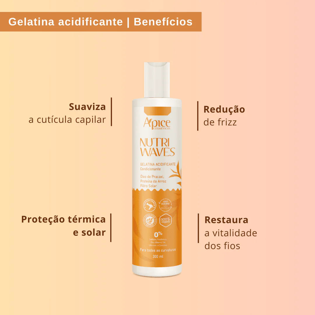 Kitão Onduladas Nutri Waves Completo - Shampoo, Condicionador, Creme de Pentear, Gelatina e Máscara (9 itens) - Image 9