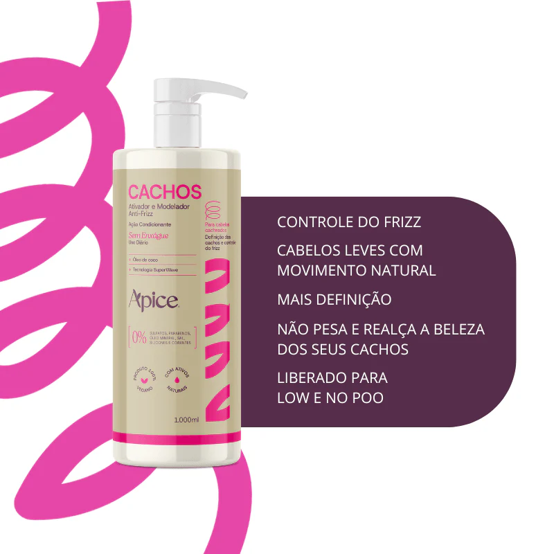 Kitão Cachos Essence - Shampoo, Condicionador, Ativador, Gelatina e Mascara (5 itens) - Image 5
