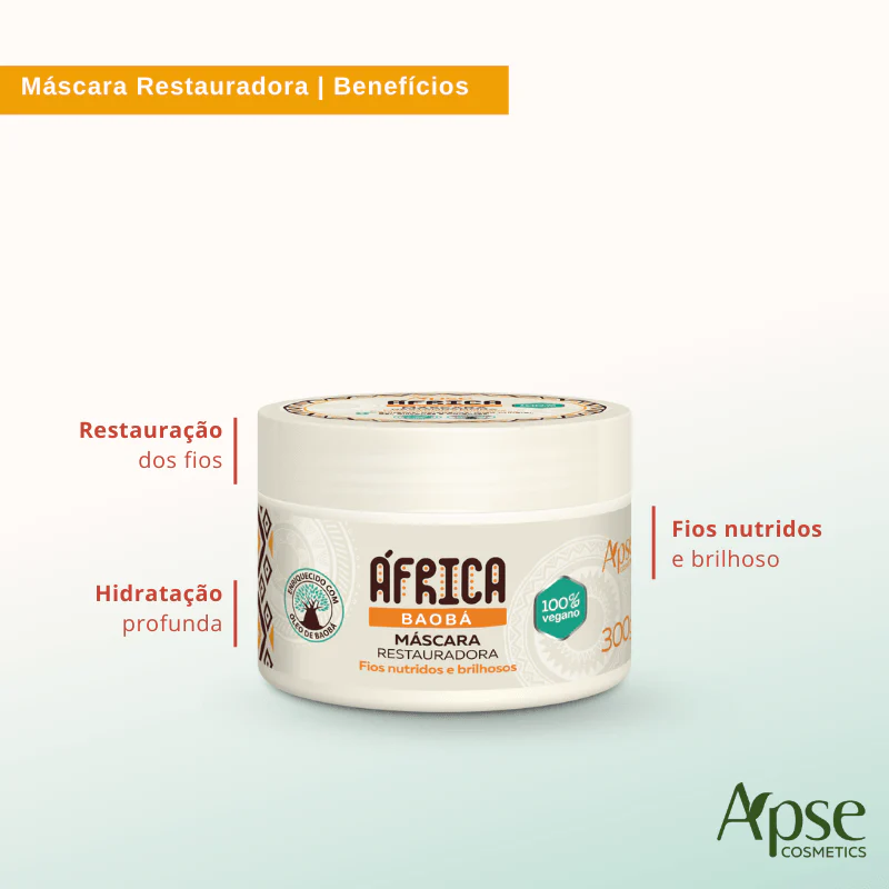 Máscara África Baobá Restauradora 300g - Tratamento Condicionante - Image 2
